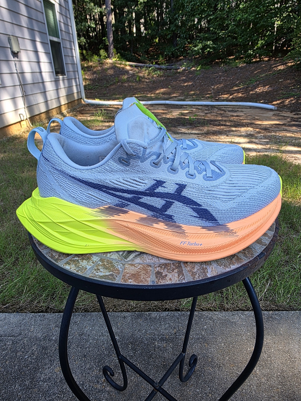 Asics Superblast 2 1013A150 Cool Grey/Safety Yellow Running Shoes Men's Size 8.5